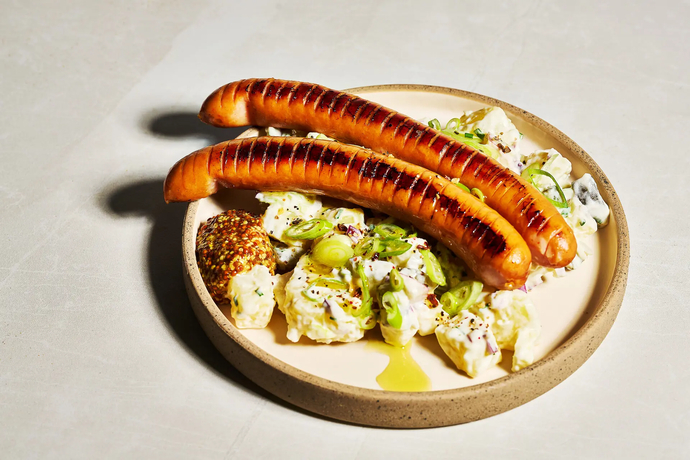 Potato salad with Angela grill sausage