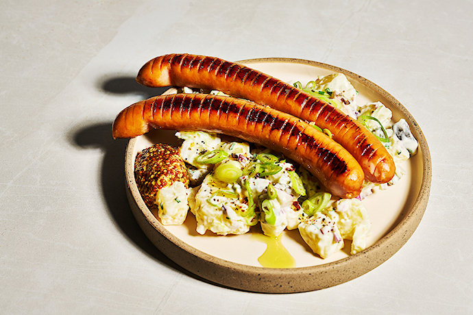 Potato salad with Angela grill sausage